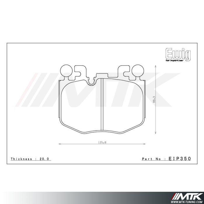 Plaquettes Endless MX72 EIP350 pour BMW Serie 4 G26